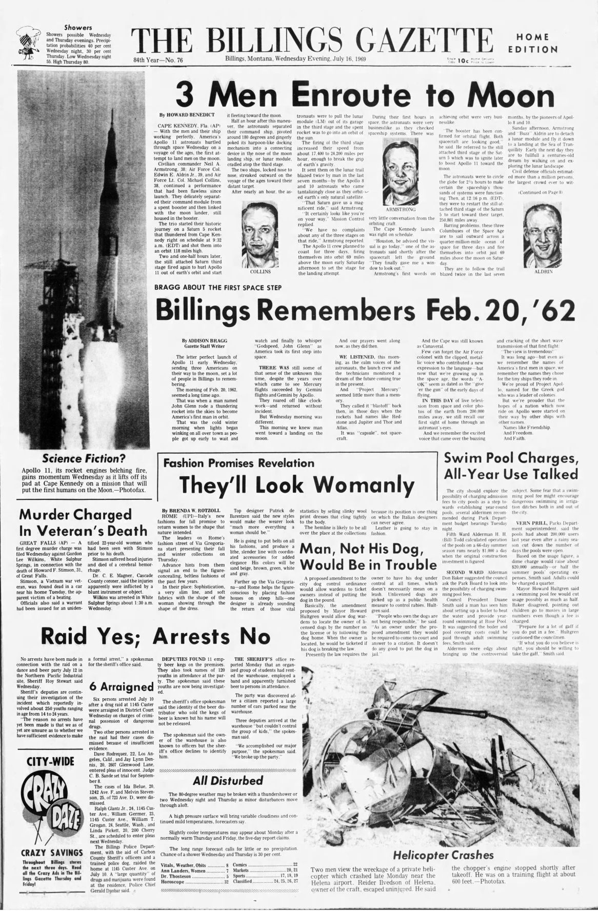 "3 men enroute to Moon"